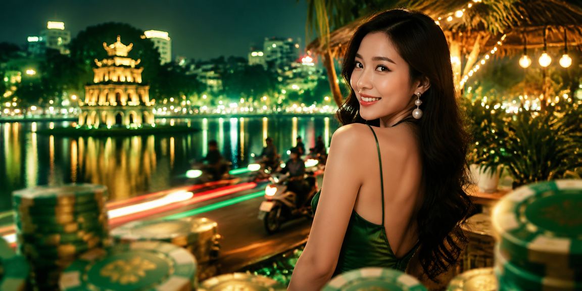 Phòng cá cược thể thao neon tại Hà Nội về đêm
